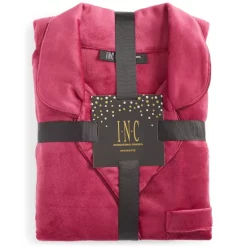 Discount ⌛ INC International Concepts 👩 Women's Velour Notch Collar Packaged Pajama Set, Created For Macy's French Coffee ✔️ -Family Pajamas Store unnamed file 113