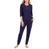 New ⭐ Charter Club 👩 Women's Long Sleeve Soft Knit Pajama Set, Created For Macy's Medieval Blue Crescent Moon 😍