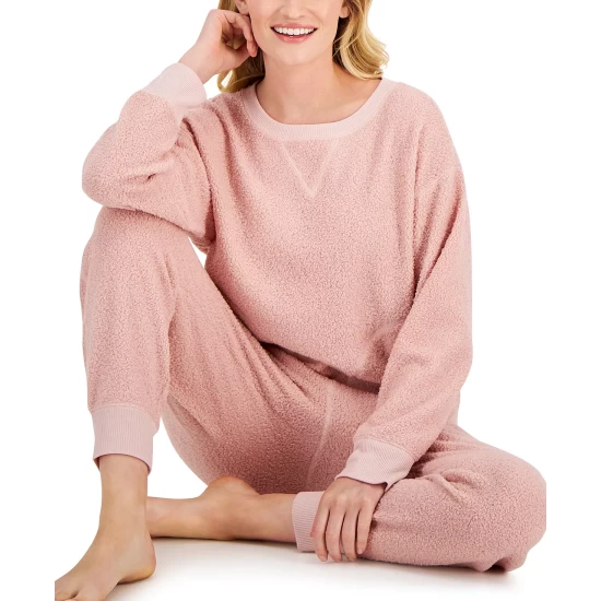 Brand new ๐ฅ Jenni ๐ฉ Women's Solid Sherpa Pajama Set, Created For Macy's Deep Black โ 5 Brand new ๐ฅ Jenni ๐ฉ Women's Solid Sherpa Pajama Set, Created For Macy's Deep Black โ - Image 5