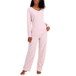 Best Sale 😍 Charter Club Cotton Pajama Set, Created For Macy's Feathers 🥰 -Family Pajamas Store unnamed file 160