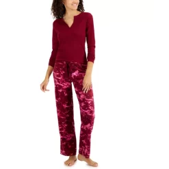 Wholesale ⭐ Jenni 👩 Women's Split-Neck Pajama Top, Created For Macy's Toffee 🍬 Candy 😍 -Family Pajamas Store unnamed file 226