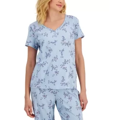 Discount ✔️ Cuddl Duds 👩 Women's Ultra-Soft Notch-Collar Festive Pajamas Set Heather Grey Novelty 🎁 -Family Pajamas Store unnamed file 230
