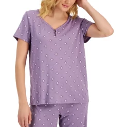 Discount ✔️ Cuddl Duds 👩 Women's Ultra-Soft Notch-Collar Festive Pajamas Set Heather Grey Novelty 🎁 -Family Pajamas Store unnamed file 231
