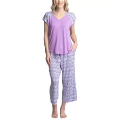 Budget 🧨 Miss Elaine 👩 Women's Notched-Collar Pajamas Set Blue 🛒
