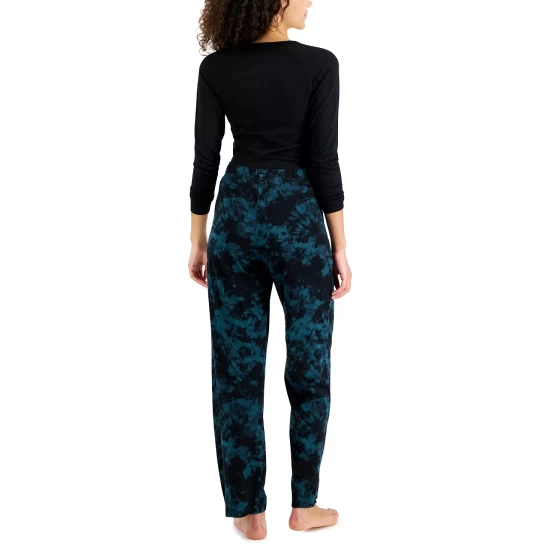 New 🔥 Jenni 👩 Women's Printed Wide-Leg Pajama Pants, Created For Macy's Taupe Spacedye Leopard 🥰 4 New 🔥 Jenni 👩 Women's Printed Wide-Leg Pajama Pants, Created For Macy's Taupe Spacedye Leopard 🥰 - Image 4