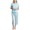 Coupon 😉 Cuddl Duds 👩 Women's Ultra-Soft Printed Notch-Collar Pajama Set Pink Print 🎉