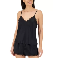 Hot Sale 🔔 INC International Concepts Lace-Trim Pajama Set, Created For Macy's Ripe Plum 🎉 -Family Pajamas Store unnamed file 322