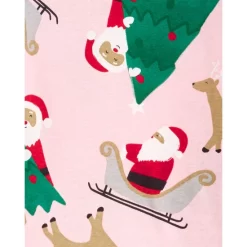 Buy 🔥 Carter's Baby 👧 Girls 🎅 Christmas Snug Fit Pajama, 2 Piece Set Pink ❤️ -Family Pajamas Store unnamed file 340
