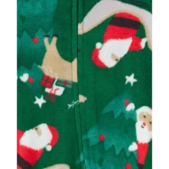 Best Sale 🎉 Carter's Baby Boys Santa Fleece Zip-Up Sleep And Play Green 🌟 -Family Pajamas Store unnamed file 376