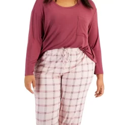 Best deal ✨ Alfani Plus Size Plaid Sleep Jogger Pants, Created For Macy's Dusty Tulip Plaid ⌛ 7 Best deal ✨ Alfani Plus Size Plaid Sleep Jogger Pants, Created For Macy's Dusty Tulip Plaid ⌛ -Family Pajamas Store unnamed file 377