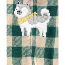Best deal ⌛ Carter's Baby Boys Plaid Zip-Up Fleece Sleep And Play Green 🧨 -Family Pajamas Store unnamed file 378