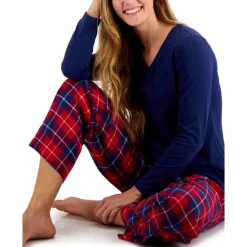 Hot Sale 👍 Family Pajamas Matching 👩 Women's Mama Deer Mix It Family Pajama Set, Created For Macy's Grey Plaid 🥰 -Family Pajamas Store unnamed file 39