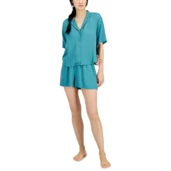 Best Sale 👍 Alfani Knit Pajama Set, Created For Macy's Classic Black ⌛