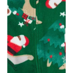 Best Sale 👏 Carter's Baby Boys 🎁 Christmas Zip-Up Fleece Sleep And Play Green 👍 -Family Pajamas Store unnamed file 428