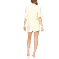 Promo ✨ Muk Luks 👩 Women's Super Soft 2-Pc. T-Shirt & Capri Pajama Set Purple Diamonds 👍