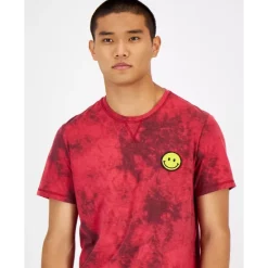 Promo 😀 Sun + Stone Men's Tie-Dyed Smiley Patch Pajama T-Shirt, Created For Macy's Ruby Knight 😉 -Family Pajamas Store unnamed file 450