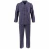 Outlet ⌛ Club Room Men's Double Window Pane Pajama Set, Created For Macy's Navy Red ✔️
