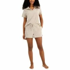 Best Sale โญ Alfani ๐ฉ Women's Terry Cloth 2-Pc. Shorts Set, Created For Macy's Peach Sorbet ๐ฅ
