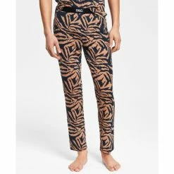 Flash Sale 👏 INC International Concepts Men's Classic-Fit Tiger-Print Pajama Pants, Created For Macy's Brown/ Black 🛒