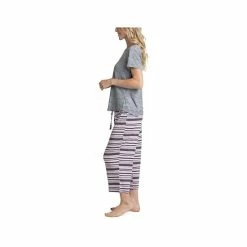 Best Pirce 😍 Muk Luks Plus Size 3-Pc. Pajama Set Gray / Stripe . Floral 😉 -Family Pajamas Store unnamed file 460
