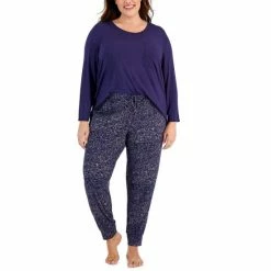 New 🔔 Alfani Plus Size Animal-Print Jogger Pajama Pants, Created For Macy's Abstract Animal 💯