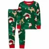 Buy 🌟 Carter's Baby Santa Snug Fit Pajama, 2 Piece Set Green ✨