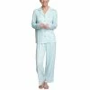Wholesale 💯 Hanes 👩 Women's Relaxed Butter-Knit Notch Collar Pajama Set Purple Bouquet ⌛