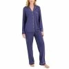 Budget 😀 Alfani Notch Collar Pajama Set, Created For Macy's Midnight Denim 🔥