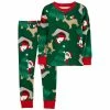 Deals 🧨 Carter's Baby Santa Snug Fit Pajama, 2 Piece Set Green 👏