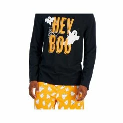 Promo ✨ Family Pajamas Matching Men's 💀 Halloween Hey Boo Mix It Family Pajama Set, Created For Macy's Ghost Sun Orange 🛒 -Family Pajamas Store unnamed file 513