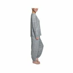 Outlet ✔️ Hanes 👩 Women's Relaxed Butter-Knit Henley Pajama Set Heather Grey 🥰 -Family Pajamas Store unnamed file 526