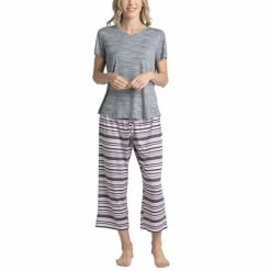 New 😍 Muk Luks 👩 Women's 3-Pc. T-Shirt, Pants & Shorts Pajama Set Pink / Animal .. Tapesty 🔥