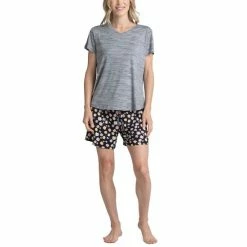 New 😍 Muk Luks 👩 Women's 3-Pc. T-Shirt, Pants & Shorts Pajama Set Pink / Animal .. Tapesty 🔥 -Family Pajamas Store unnamed file 535