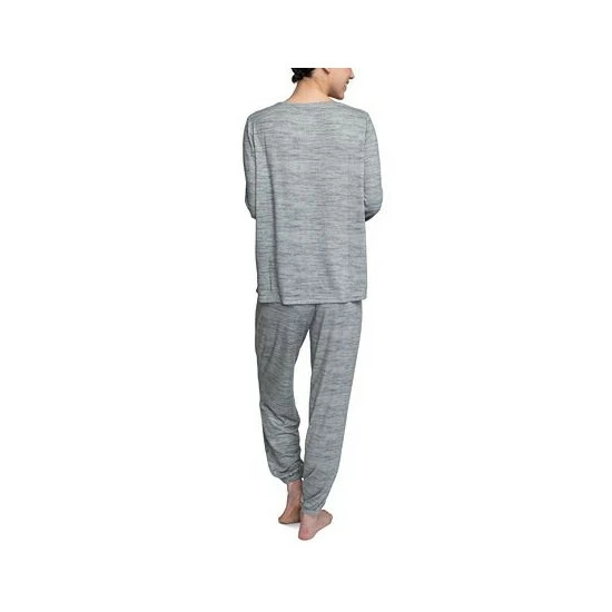 Brand new 😍 Hanes Plus Size Relaxed Butter-Knit Henley Pajama Set Heather Grey ⭐ 2 Brand new 😍 Hanes Plus Size Relaxed Butter-Knit Henley Pajama Set Heather Grey ⭐ - Image 2