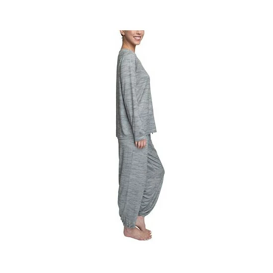 Brand new 😍 Hanes Plus Size Relaxed Butter-Knit Henley Pajama Set Heather Grey ⭐ 3 Brand new 😍 Hanes Plus Size Relaxed Butter-Knit Henley Pajama Set Heather Grey ⭐ - Image 3