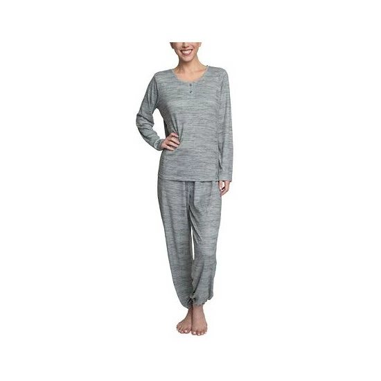 Brand new 😍 Hanes Plus Size Relaxed Butter-Knit Henley Pajama Set Heather Grey ⭐ 7 Brand new 😍 Hanes Plus Size Relaxed Butter-Knit Henley Pajama Set Heather Grey ⭐ - Image 7