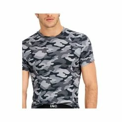 New 👏 INC International Concepts Men's Camo-Print Pajama Top, Created For Macy's Grey Camo 🎁 -Family Pajamas Store unnamed file 548