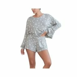 Wholesale ✔️ Honeydew All American Loungewear Short Set Ivory Botanical 🛒 -Family Pajamas Store unnamed file 562