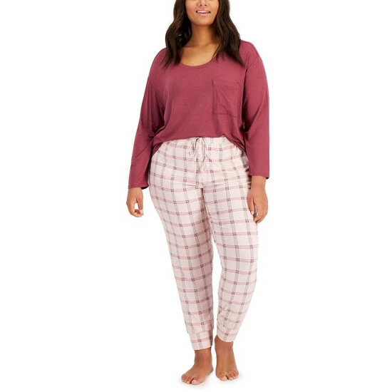 Best deal ✨ Alfani Plus Size Plaid Sleep Jogger Pants, Created For Macy's Dusty Tulip Plaid ⌛ 1 Best deal ✨ Alfani Plus Size Plaid Sleep Jogger Pants, Created For Macy's Dusty Tulip Plaid ⌛