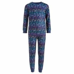 Wholesale 😉 Family Pajamas Kids Love Valentine's Day Pajamas Set, Created For Macy's Medieval Blue Smiley 🥰