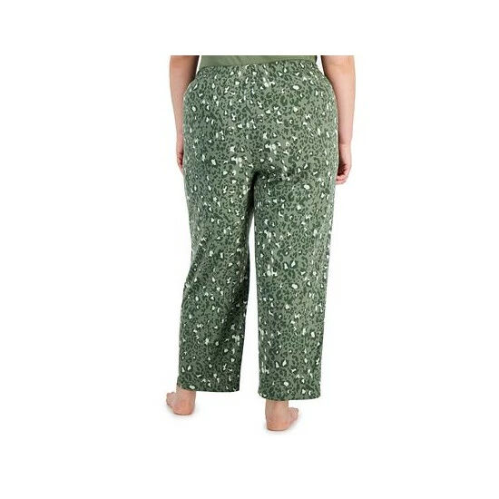 Outlet ✔️ Jenni Plus Size Printed Wide-Leg Pajama Pants, Created For Macy's Mountain Sage Animal 😀 3 Outlet ✔️ Jenni Plus Size Printed Wide-Leg Pajama Pants, Created For Macy's Mountain Sage Animal 😀 - Image 3