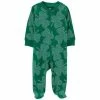 Promo 🥰 Carter's Baby Boys And 👧 Girls St. Patrick's Day 2-Way Zip Sleep And Play One Piece Green ❤️