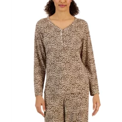 New ⭐ Charter Club 👩 Women's Long Sleeve Soft Knit Pajama Set, Created For Macy's Medieval Blue Crescent Moon 😍 -Family Pajamas Store unnamed file 64
