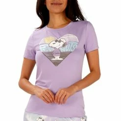 Outlet ⭐ Munki Munki Peanuts Snoopy Pajama T-Shirt Pink ⌛