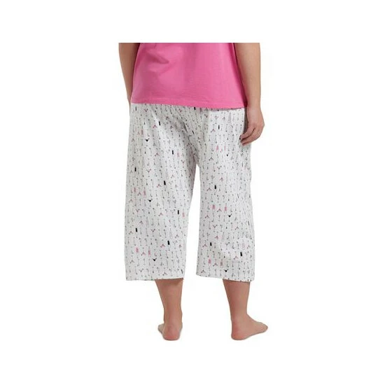 New 👍 Hue Plus Size Printed Capri Pajama Pants Cocktails 👏 3 New 👍 Hue Plus Size Printed Capri Pajama Pants Cocktails 👏 - Image 3