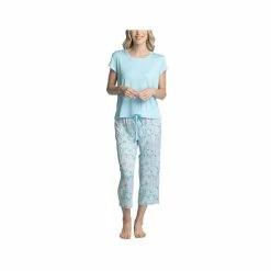 Hot Sale 🧨 Muk Luks 👩 Women's Plus Size Short Sleeve & Capri Pant Pajama Set Pink / Daisy 😉 -Family Pajamas Store unnamed file 684