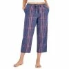 New 👏 Charter Club 👩 Women's Woven Cotton Capri Pajama Pants, Created For Macy's Multi Plaid 😉