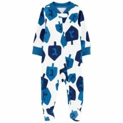 Cheapest 🔥 Carter's Baby Boys Hanukkah 2-Way Zip Sleep And Play White 👍
