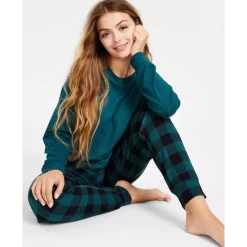 Wholesale 😉 Family Pajamas Matching Men's Thermal Waffle Holiday Stripe Mix It Pajama Set, Created For Macy's Bright White 🌟 -Family Pajamas Store unnamed file 89